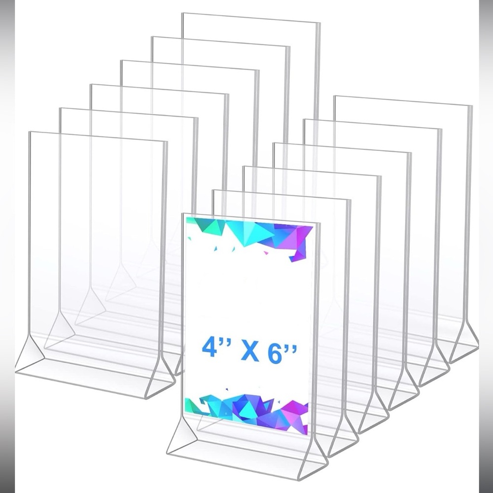 Set of Acrylic Sign Holders